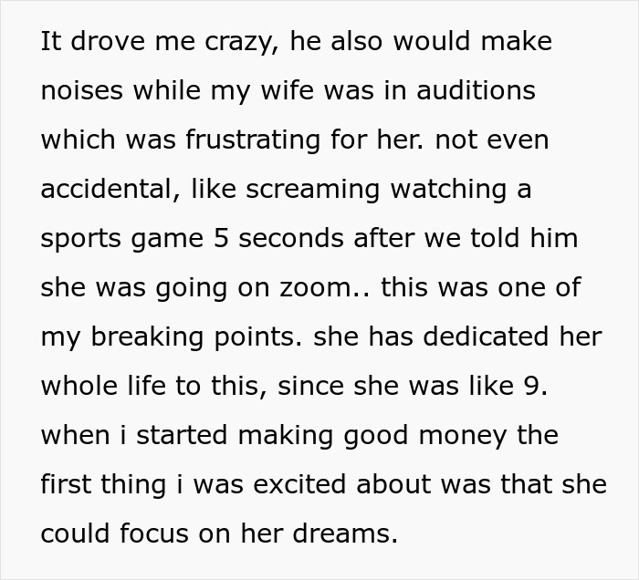 Man uses mental issues as excuse to mistreat sister-in-law, displaying purely entitled and disruptive behavior.