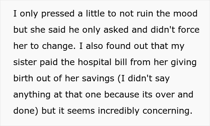 Text excerpt about a woman worried about her sister who became a tradwife and secretly starts a fund for her. Text excerpt about a woman worried about her sister who became a tradwife and secretly starts a fund for her.