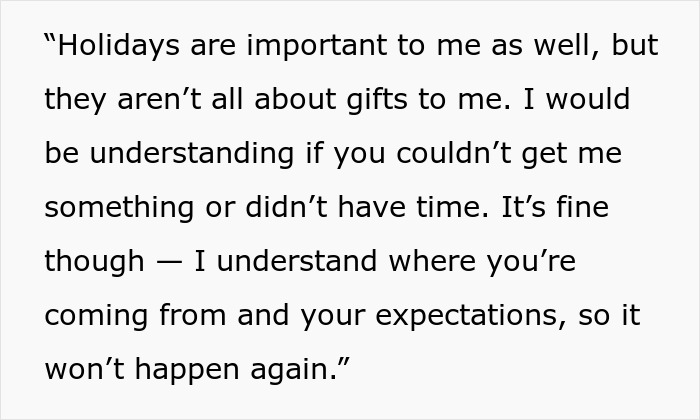 Alt text: Man fails to buy Christmas presents for girlfriend, explaining the holiday unexpectedly sneaked up on him. Alt text: Man fails to buy Christmas presents for girlfriend, explaining the holiday unexpectedly sneaked up on him.