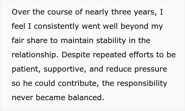 Text describing relationship issues with an ex and inability to handle responsibility for ex&rsquo;s dog leading to threats.
