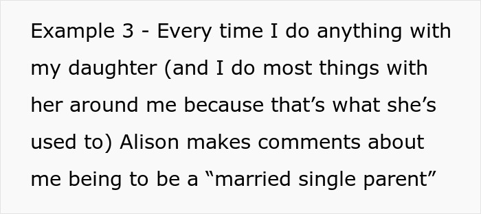 Text excerpt showing a lady repeatedly insulting her SIL's hubby and getting tongue-tied over partner’s indiscretions.