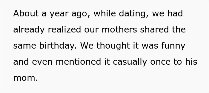 Text excerpt about a woman discovering a shocking family connection while dating, involving her first cousin.