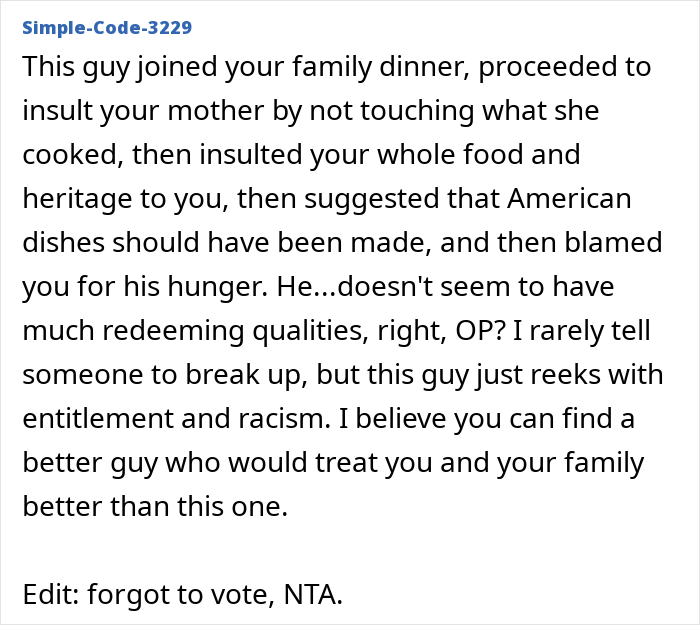Man making faces and throwing a fit after receiving traditional gross food instead of American dishes at dinner. Man making faces and throwing a fit after receiving traditional gross food instead of American dishes at dinner.