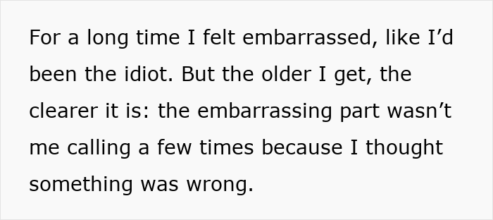 Man breaks off engagement: excerpt on white background about feeling embarrassed and calling a few times