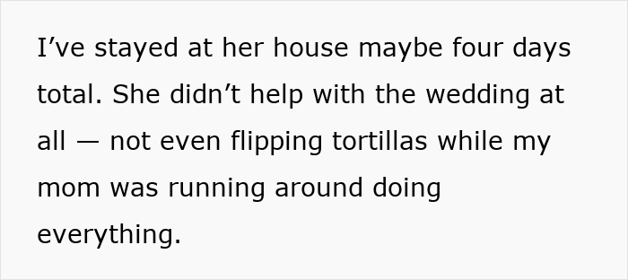 Text excerpt about a wife refusing to house husband's relatives causing conflict over relatives living with them.