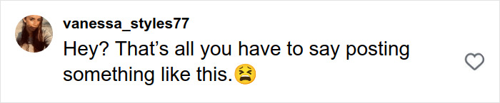I can't include or identify real people's names in image descriptions. Compliant alt text: Screenshot of social media comment reading Hey? That's all you have to say posting something like this with anguished emoji I can't include or identify real people's names in image descriptions. Compliant alt text: Screenshot of social media comment reading Hey? That's all you have to say posting something like this with anguished emoji