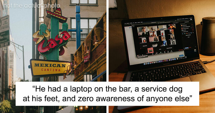 Restaurant With A Boss, A Laptop, And A Loud 20-Person Meeting