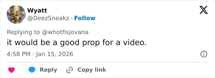 Screenshot of a viral Twitter reply commenting on an unhinged Vinted listing for a Dior handbag.