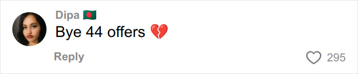 Comment on viral Vinted listing, mentioning offers and broken heart emoji, related to unhinged Dior handbag sale.