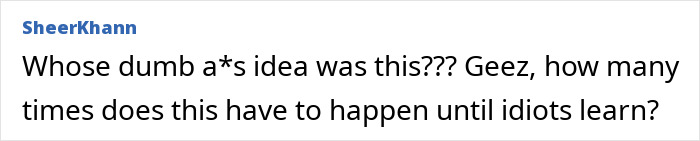 Comment criticizing an idea, questioning how many times such incidents must happen, relating to disturbing Swiss resort blaze details.