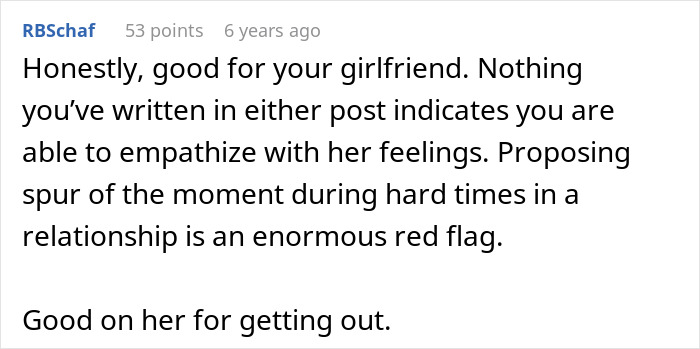 Comment on a forum discussing a chef girlfriend and boyfriend not going to restaurants, highlighting relationship concerns. Comment on a forum discussing a chef girlfriend and boyfriend not going to restaurants, highlighting relationship concerns.