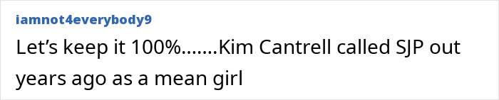 Screenshot of a bold comment by Chris Noth about Sarah Jessica Parker going viral on social media.