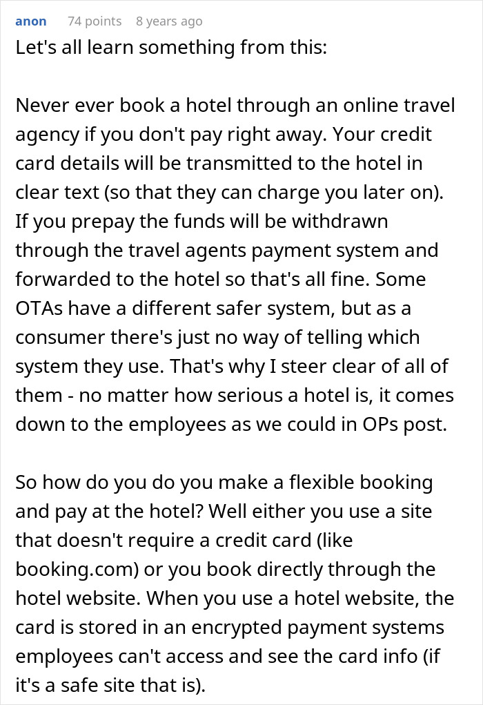Scammer regrets $2k laundering attempt after messing with a hotel receptionist who exposed the fraud attempt.