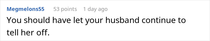 Comment from user Megmelons55 discussing a family conflict involving expired food in a pantry from 1999. Comment from user Megmelons55 discussing a family conflict involving expired food in a pantry from 1999.