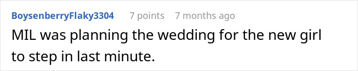 Screenshot of an online comment about a woman snapping at her MIL over a supposedly manipulative gift to control her life. Screenshot of an online comment about a woman snapping at her MIL over a supposedly manipulative gift to control her life.