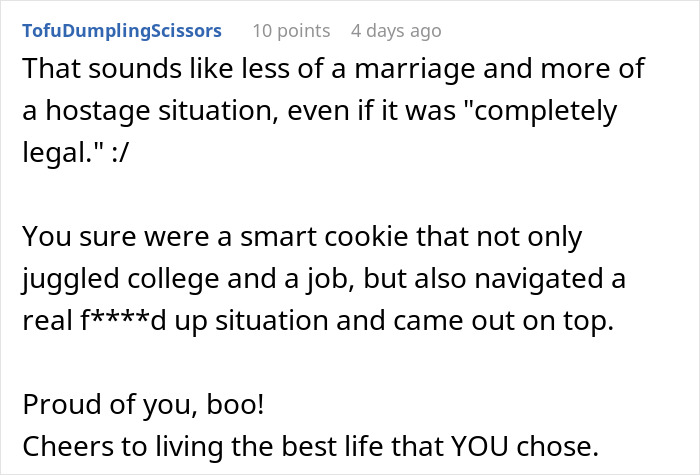 Comment praising a teen's clever plan to make her forced marriage to a 32-year-old end, highlighting her strength and resilience. Comment praising a teen's clever plan to make her forced marriage to a 32-year-old end, highlighting her strength and resilience.
