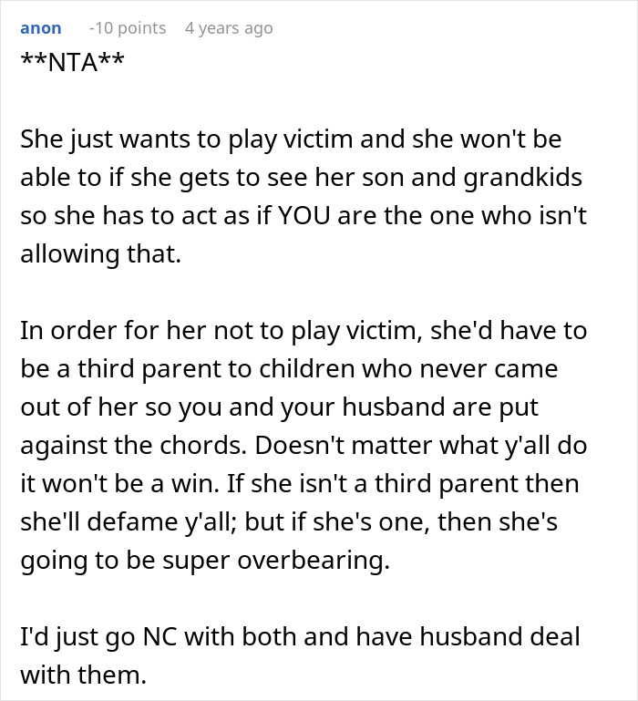 Comment discussing family conflict, lying MIL, and the impact on ruining family relationships with advice on handling issues. Comment discussing family conflict, lying MIL, and the impact on ruining family relationships with advice on handling issues.