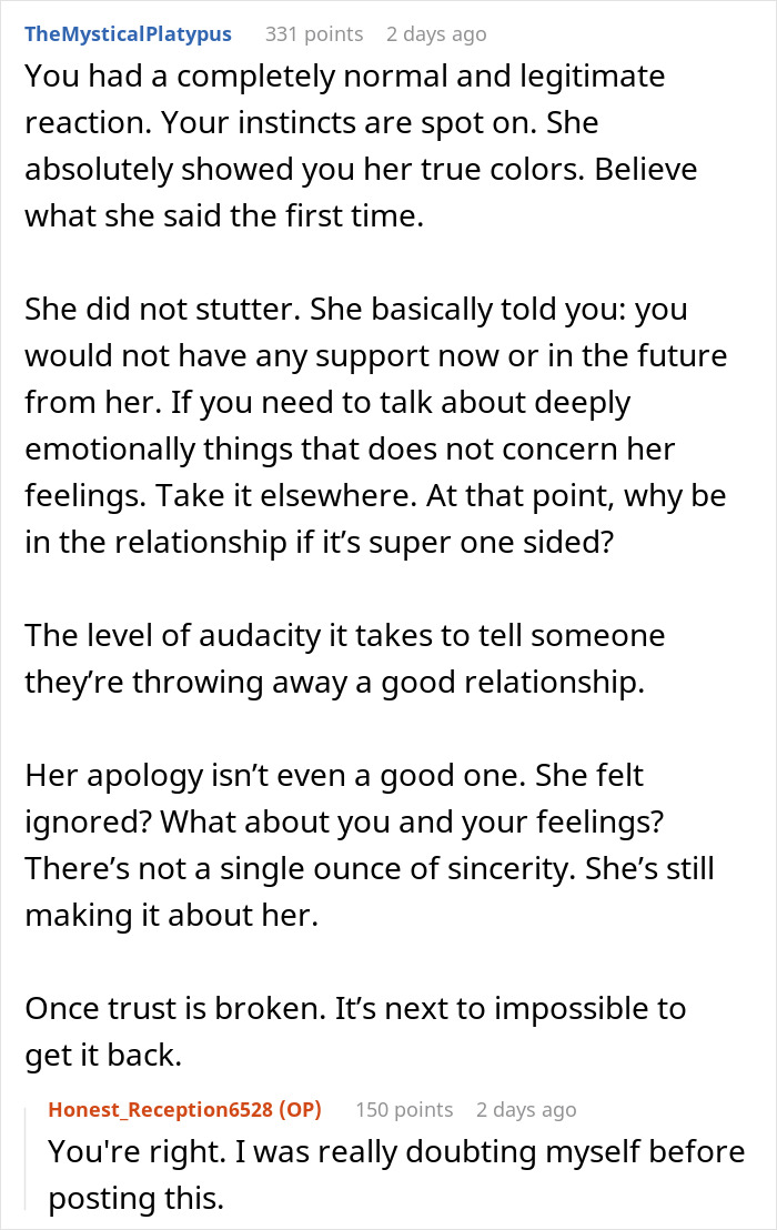 Comment discussing lack of support and emotional drama in a relationship involving grieving boyfriend and demanding lady. Comment discussing lack of support and emotional drama in a relationship involving grieving boyfriend and demanding lady.