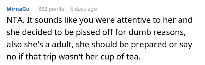 Woman mad at friend for walking trip without warning, showing frustration due to her diabetic condition during the hike.