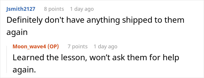 Screenshot of an online discussion about a husband upset over not being allowed to parent his stepson.