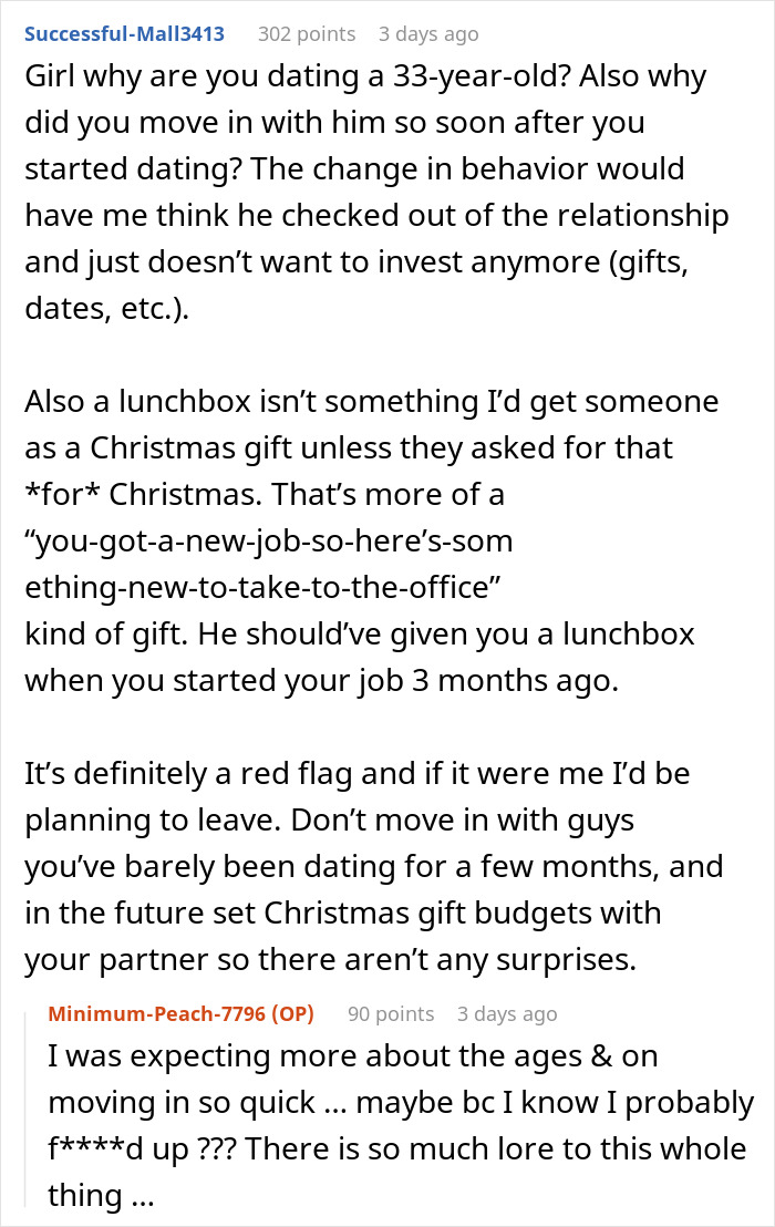 Reddit comments discussing a man who fails to buy Christmas presents and claims the holiday sneaked up on him. Reddit comments discussing a man who fails to buy Christmas presents and claims the holiday sneaked up on him.