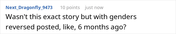 Screenshot of a Reddit comment discussing a story about an annoyed mom and a 15YO daughter doing chores seen as pick me behavior.