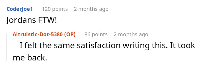 Screenshot of an online conversation about a woman exposing her husband's family's lies and snobbery.