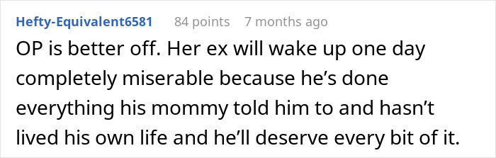 Text post on social media discussing a woman snapping at MIL over a manipulative generous gift controlling her life.