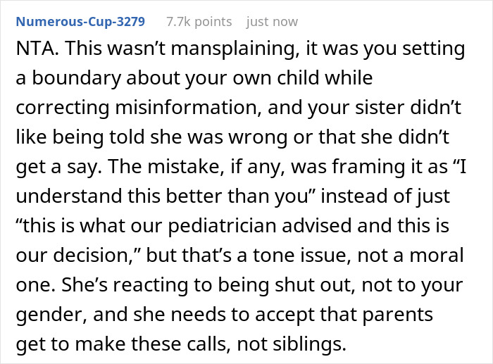 Childless Sis Keeps Lecturing Man About Baby Food, Livid When He “Mansplains” Breastfeeding To Her