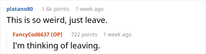 Screenshot of a Reddit conversation where a guy reacts with horror after his girlfriend spits in his food. Screenshot of a Reddit conversation where a guy reacts with horror after his girlfriend spits in his food.