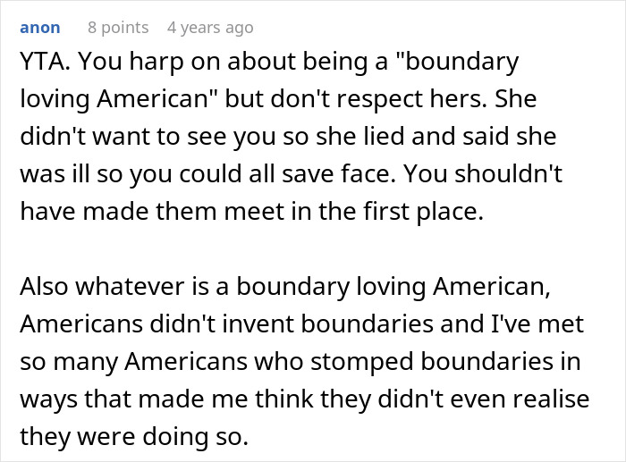 Comment discussing how lying by a mother-in-law contributes to ruining family relationships and trust issues.