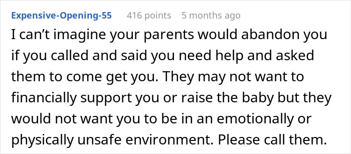 Reddit comment discussing emotional and physical safety concerns from a 25-year-old mom trapped with her 52-year-old partner. Reddit comment discussing emotional and physical safety concerns from a 25-year-old mom trapped with her 52-year-old partner.