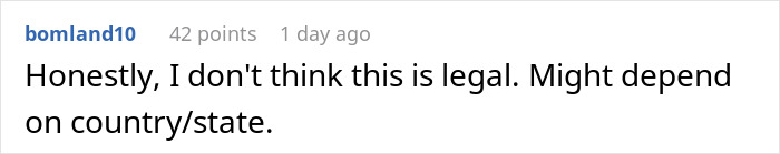 Screenshot of an online comment discussing the legality of a situation involving a mom’s rage after teacher ignores daughter’s emergency. Screenshot of an online comment discussing the legality of a situation involving a mom’s rage after teacher ignores daughter’s emergency.