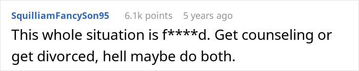 Screenshot of a Reddit comment discussing a wife making husband agree to an open marriage to reconnect with her ex. Screenshot of a Reddit comment discussing a wife making husband agree to an open marriage to reconnect with her ex.