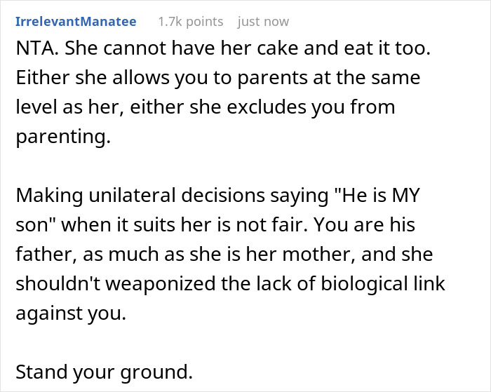 Reddit comment discussing family dynamics and money issues related to stepson college financial support. Reddit comment discussing family dynamics and money issues related to stepson college financial support.