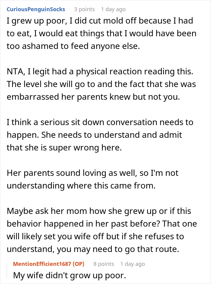 Reddit comment discussing wife furious after husband embarrasses her in front of her parents and their serious conversation. Reddit comment discussing wife furious after husband embarrasses her in front of her parents and their serious conversation.