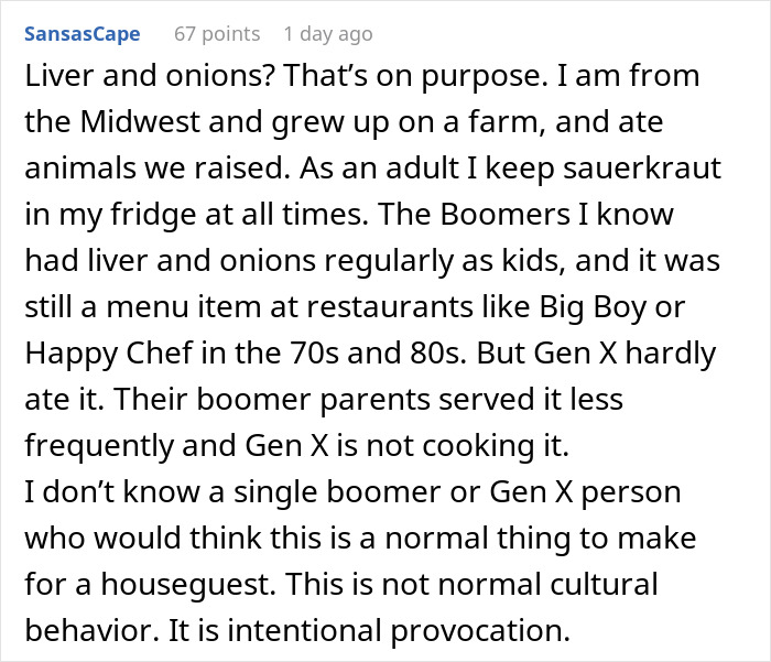 Comment discussing expired food in pantry and a pregnant woman declining meals from her mother-in-law, causing tension Comment discussing expired food in pantry and a pregnant woman declining meals from her mother-in-law, causing tension