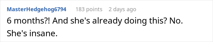 Comment on Reddit discussing a man feeling creeped out after his girlfriend uses a hidden key to enter his home.