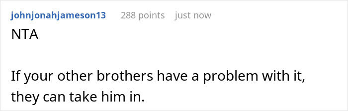 Screenshot of an online comment discussing a man using mental issues as an excuse to mistreat his sister-in-law. Screenshot of an online comment discussing a man using mental issues as an excuse to mistreat his sister-in-law.