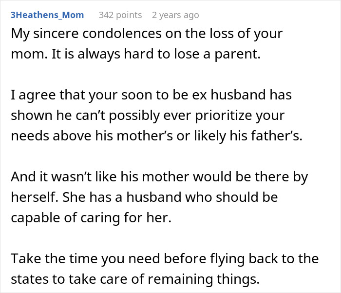 Alt text: Screenshot of a heartfelt Reddit comment discussing issues with husband and in-laws, mentioning lawyer and divorce considerations. Alt text: Screenshot of a heartfelt Reddit comment discussing issues with husband and in-laws, mentioning lawyer and divorce considerations.