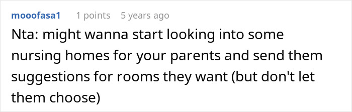 Comment text on a forum discussing a teen accused of crushing half-sister’s dreams by refusing Christmas gift. Comment text on a forum discussing a teen accused of crushing half-sister’s dreams by refusing Christmas gift.
