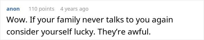 Screenshot of an online comment about family silence and neglect leading to CPS involvement with a 2-year-old child.