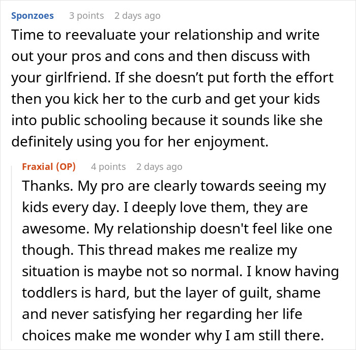 Reddit thread showing comments about man feeling like his GF's ATM after she quits job and demands marriage Reddit thread showing comments about man feeling like his GF's ATM after she quits job and demands marriage