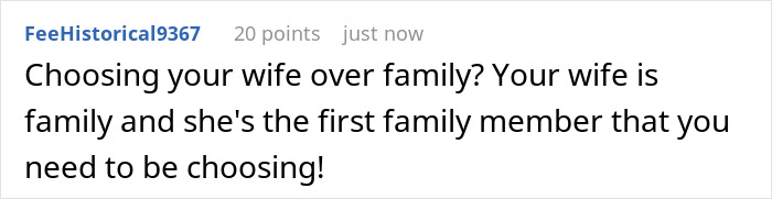 Commenter responding to a family dispute about adult son refusing religious mom’s moving in, discussing family priorities and guilt. Commenter responding to a family dispute about adult son refusing religious mom’s moving in, discussing family priorities and guilt.