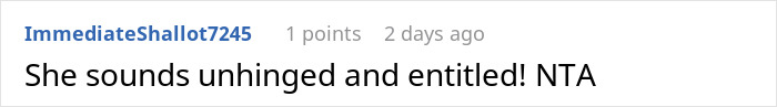Screenshot of an online comment criticizing an unemployed woman for cheating and asking her ex to fund her life. Screenshot of an online comment criticizing an unemployed woman for cheating and asking her ex to fund her life.