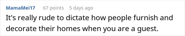 Comment about woman demanding in-laws remove religious items as it affects her atheism and causes conflict. Comment about woman demanding in-laws remove religious items as it affects her atheism and causes conflict.