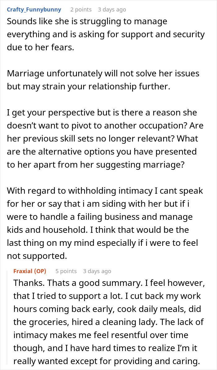 Reddit screenshot about a man feels like his GF’s ATM, users debating marriage, support and resentment Reddit screenshot about a man feels like his GF’s ATM, users debating marriage, support and resentment