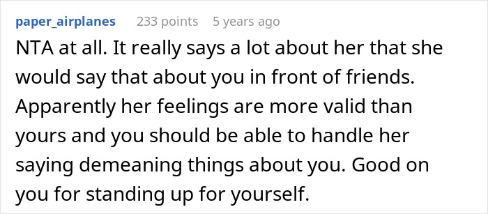 Reddit comment screenshot praising guy embarrasses wife for refusing to go along with her lie Reddit comment screenshot praising guy embarrasses wife for refusing to go along with her lie