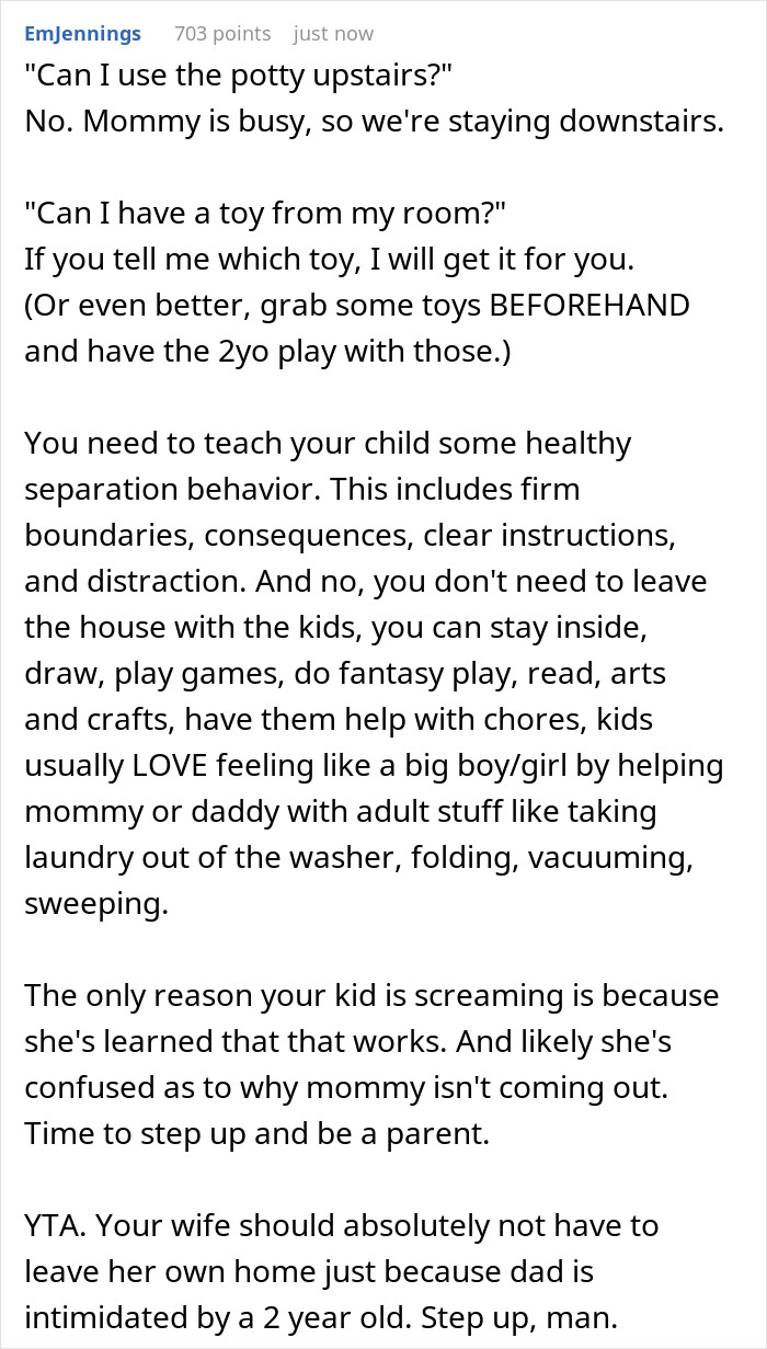 Parent struggling to manage toddler and keep child with mom so she can focus and study at home. Parent struggling to manage toddler and keep child with mom so she can focus and study at home.