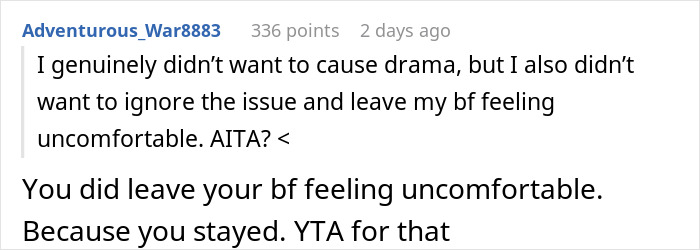 Screenshot of a Reddit conversation discussing birthday host drama involving bestie’s boyfriend and party vibe conflicts. Screenshot of a Reddit conversation discussing birthday host drama involving bestie’s boyfriend and party vibe conflicts.